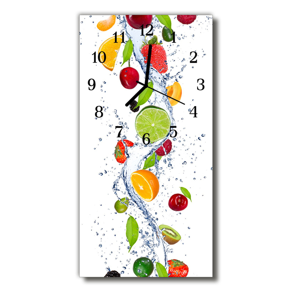 Horloge murale en verre Fruit