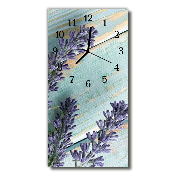 Horloge murale en verre Lavande