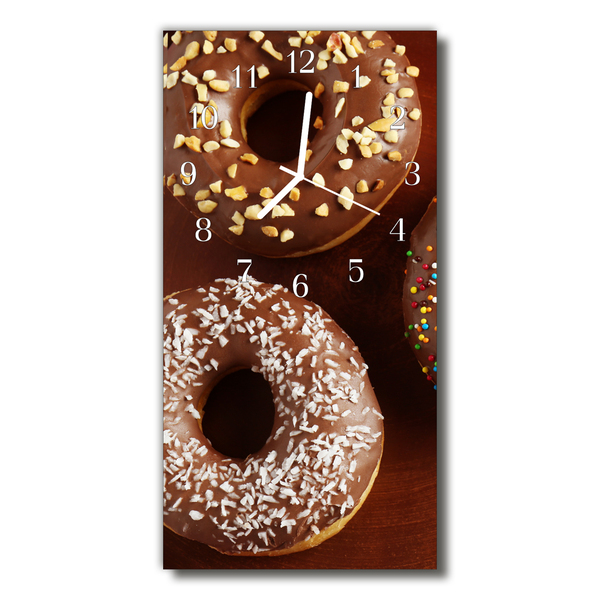 Horloge murale en verre Donuts