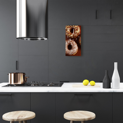 Horloge murale en verre Donuts