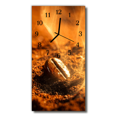 Horloge murale en verre Koffeebohne