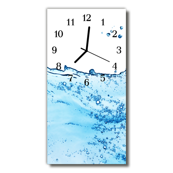 Horloge murale en verre Eau