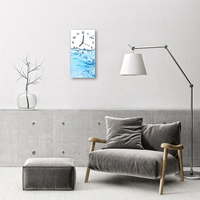 Horloge murale en verre Eau