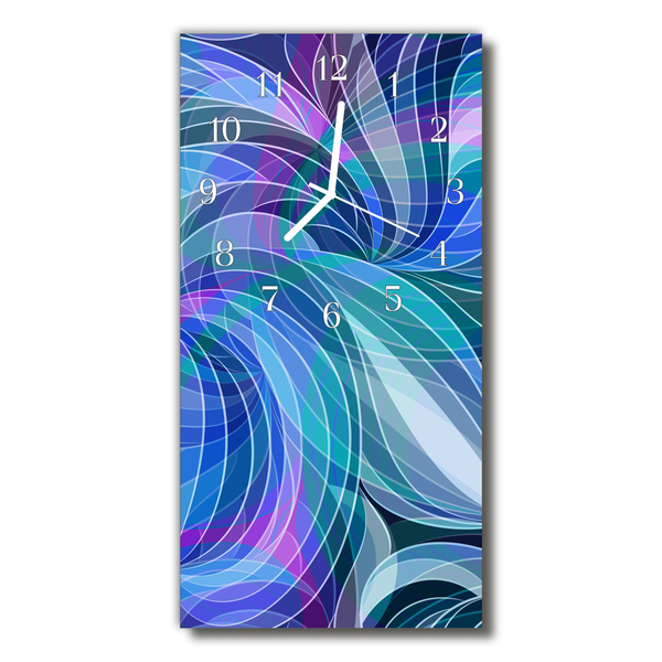 Horloge murale en verre Abstrait