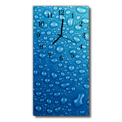 Horloge murale en verre Gouttes d'eau