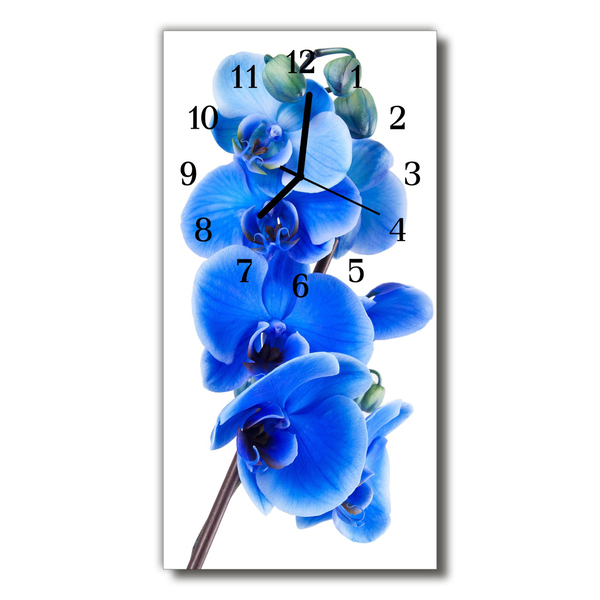 Horloge murale en verre Orchidée