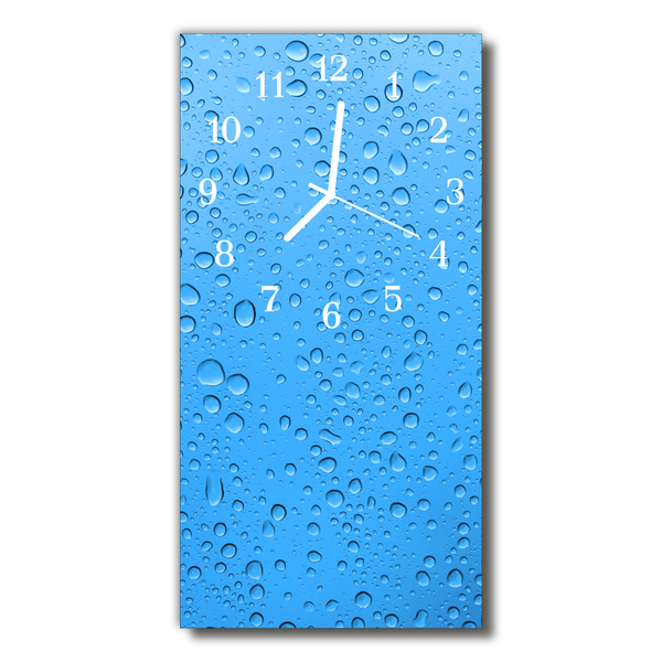 Horloge murale en verre Gouttes d'eau