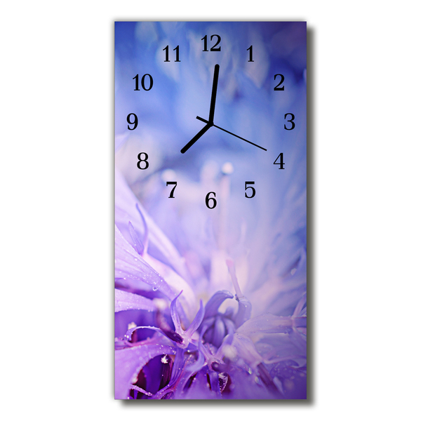 Horloge murale en verre Fleur