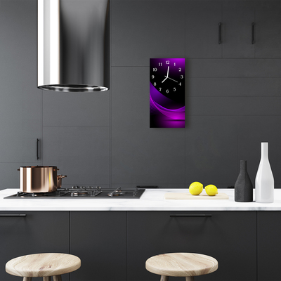 Horloge murale en verre Abstrait