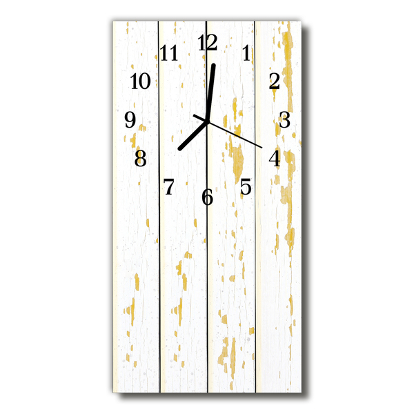 Horloge murale en verre Plancher de bois