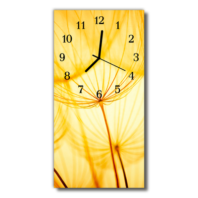 Horloge murale en verre Fleur