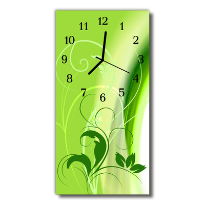 Horloge murale en verre Motif