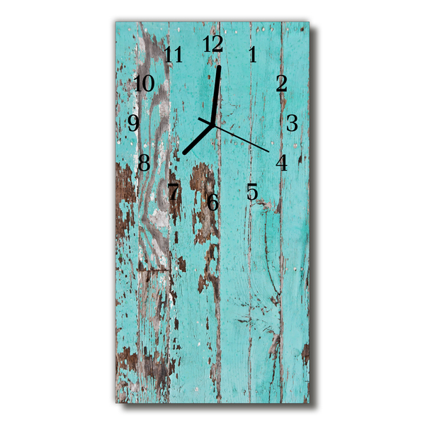 Horloge murale en verre Mur en bois