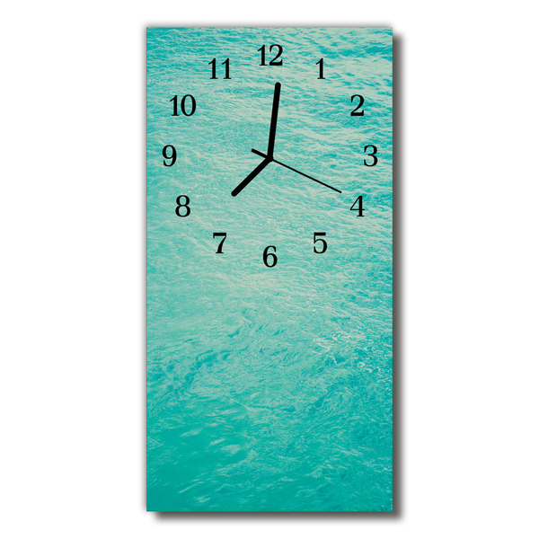 Horloge murale en verre Eau