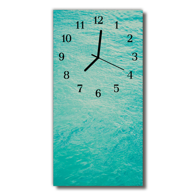 Horloge murale en verre Eau