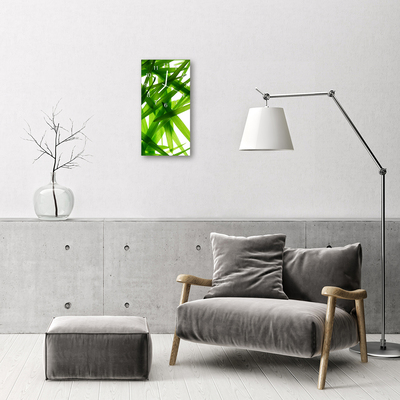 Horloge murale en verre Feuilles de plantes