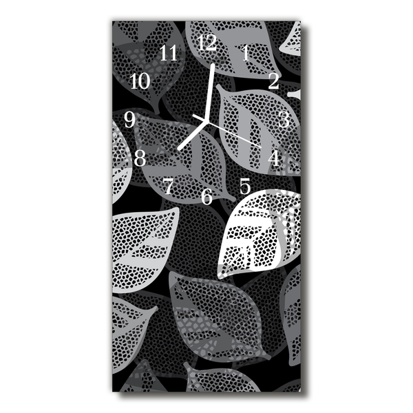 Horloge murale en verre Feuilles de plantes