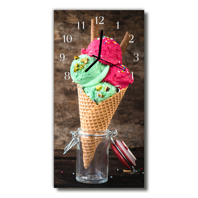 Horloge murale en verre Glace