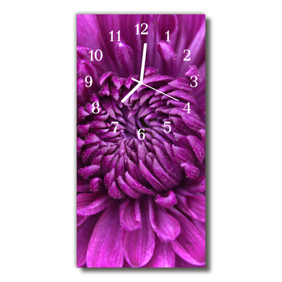 Horloge murale en verre Pivoine