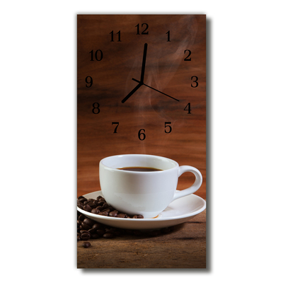 Horloge murale en verre Tasse