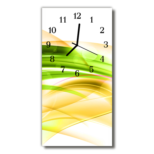 Horloge murale en verre Abstrait