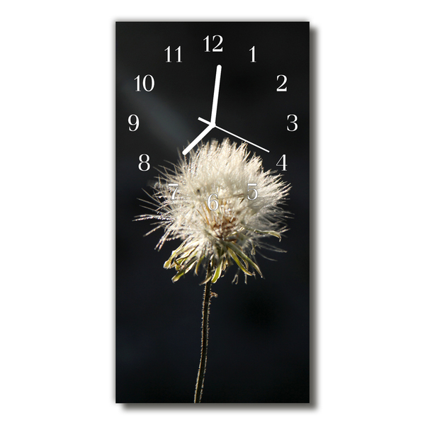 Horloge murale en verre Laiteron des champs