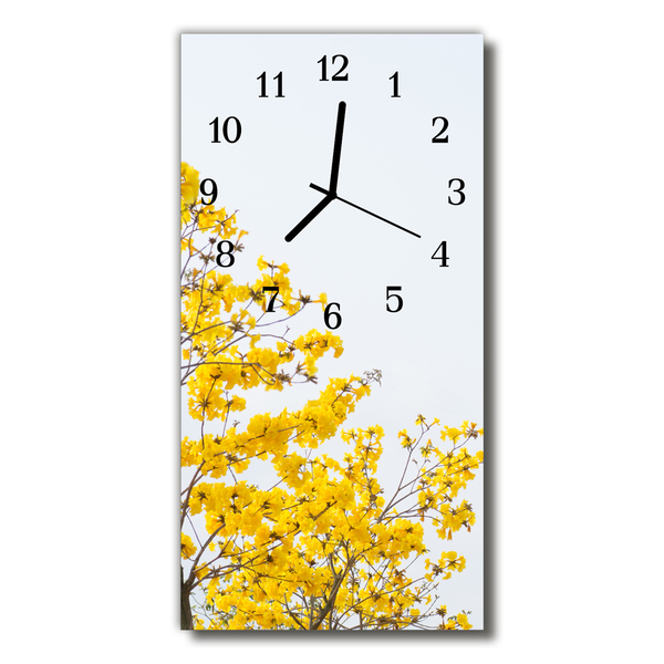 Horloge murale en verre Arbre en fleurs