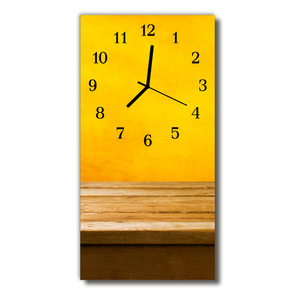 Horloge murale en verre Table