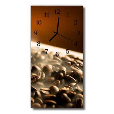 Horloge murale en verre Café en grains