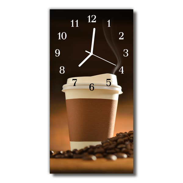 Horloge murale en verre Tasse