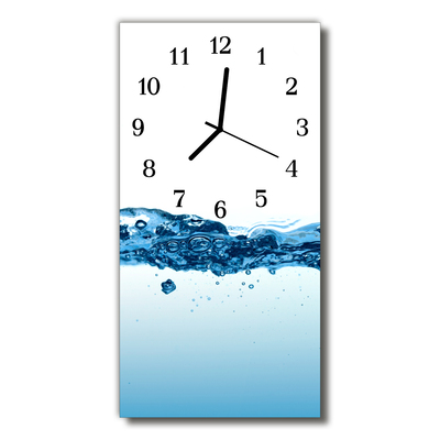 Horloge murale en verre Eau