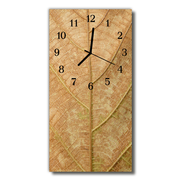 Horloge murale en verre Feuille