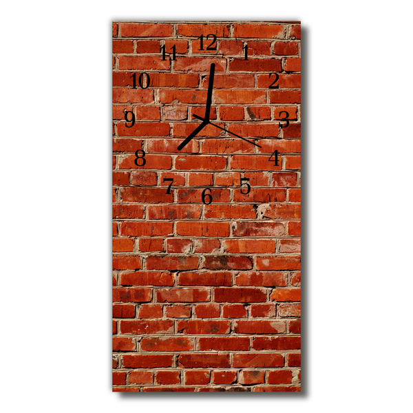 Horloge murale en verre Briques