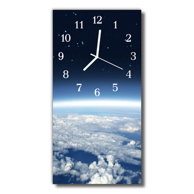 Horloge murale en verre Terre