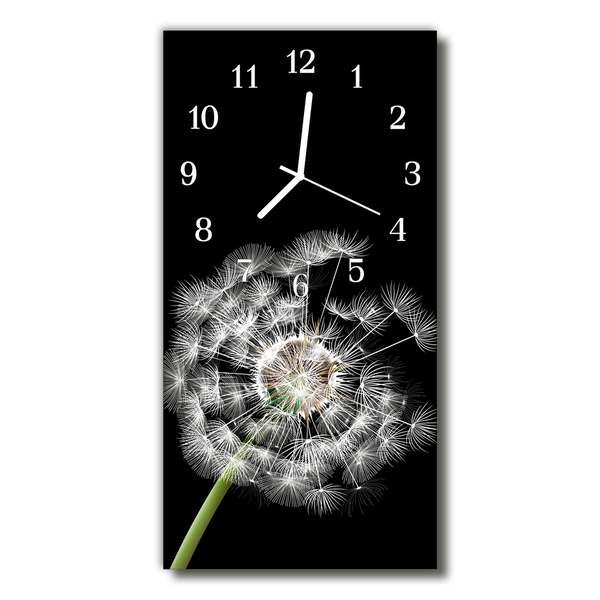 Horloge murale en verre Pissenlit