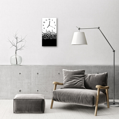 Horloge murale en verre Musique