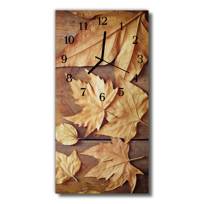 Horloge murale en verre Feuillage