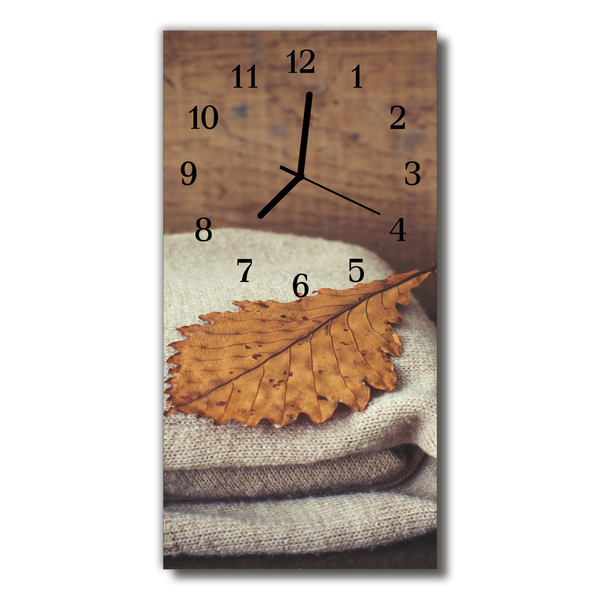 Horloge murale en verre Feuille