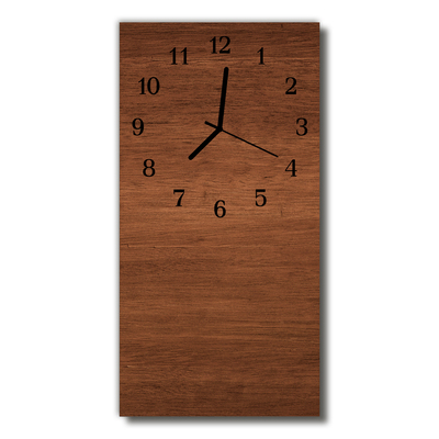 Horloge murale en verre Planches en bois