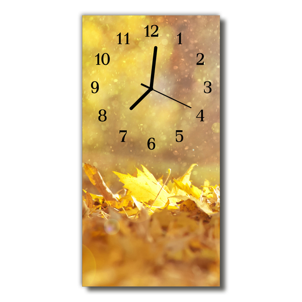 Horloge murale en verre Feuillage