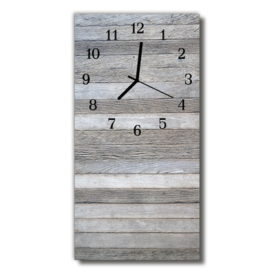 Horloge murale en verre Bois