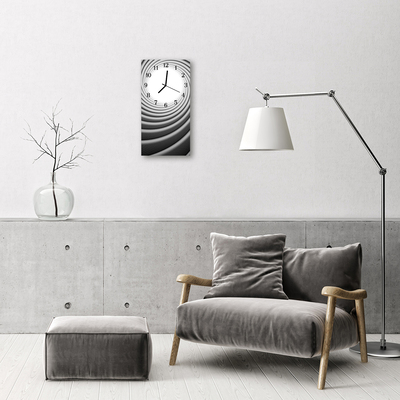 Horloge murale en verre Vortex