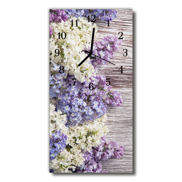 Horloge murale en verre Lilas