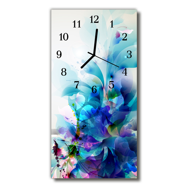 Horloge murale en verre Motif de plantation