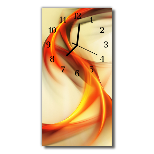 Horloge murale en verre Abstrait