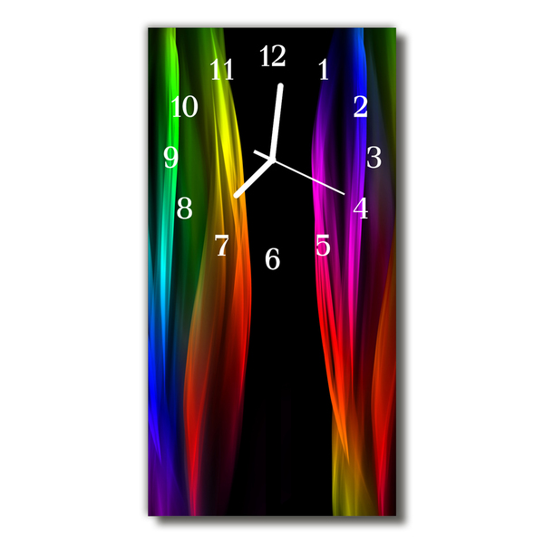 Horloge murale en verre Arc en ciel