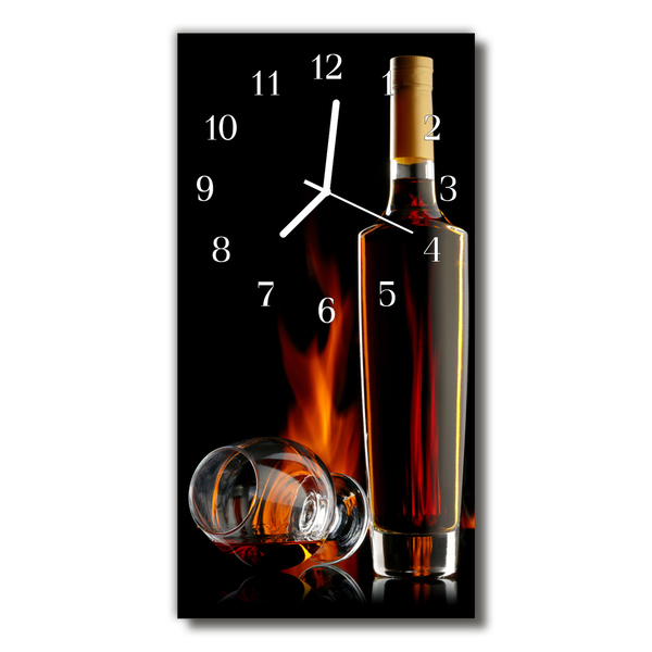 Horloge murale en verre Alcool