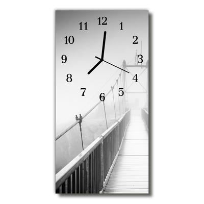 Horloge murale en verre Pont