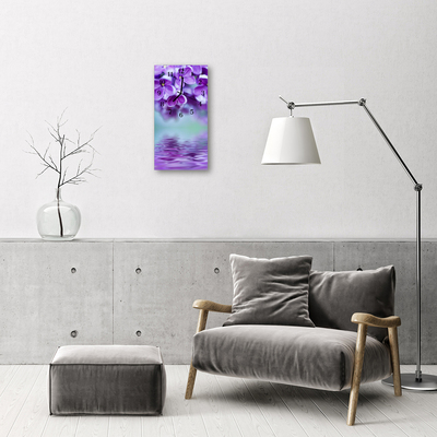 Horloge murale en verre Lilas