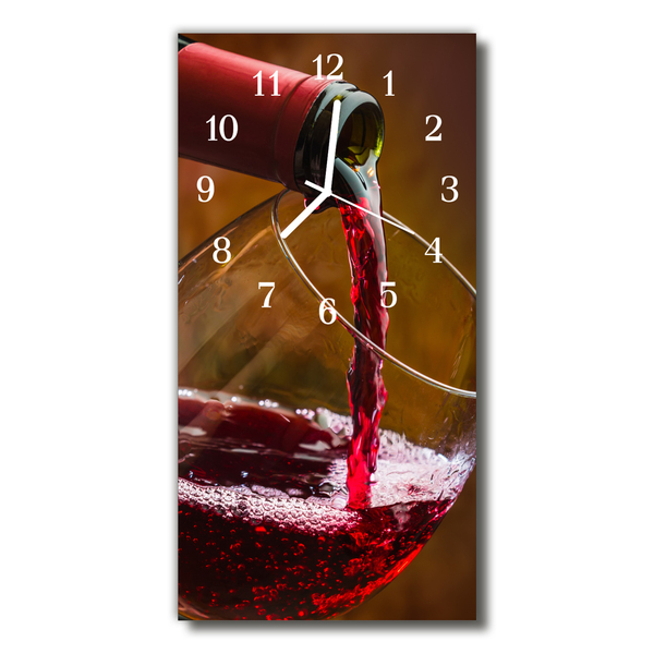 Horloge murale en verre Vin